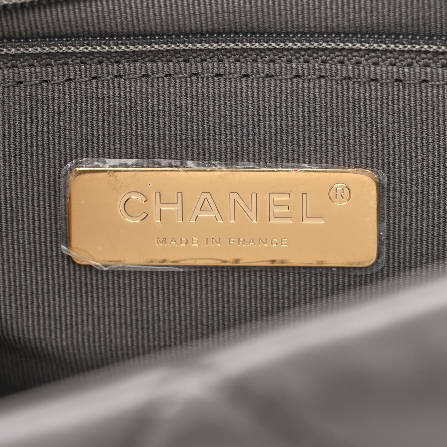 Lambskin Quilted Large Chanel 19 Flap Grey