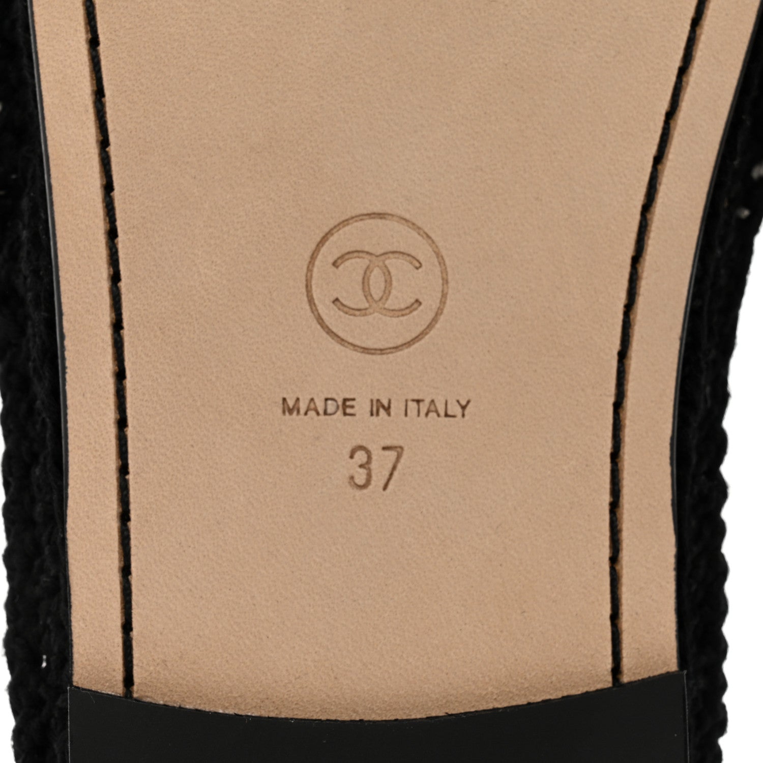 Chanel Crochet Mules 37 Ivory Black 8 of 9