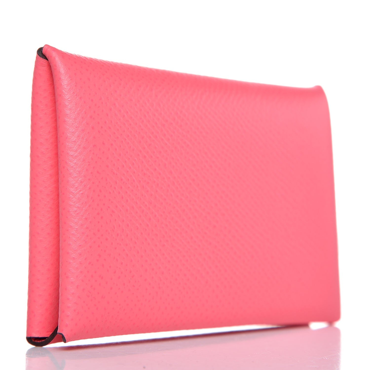 Hermes Epsom Calvi Card Case Rose Azalee 3 of 8