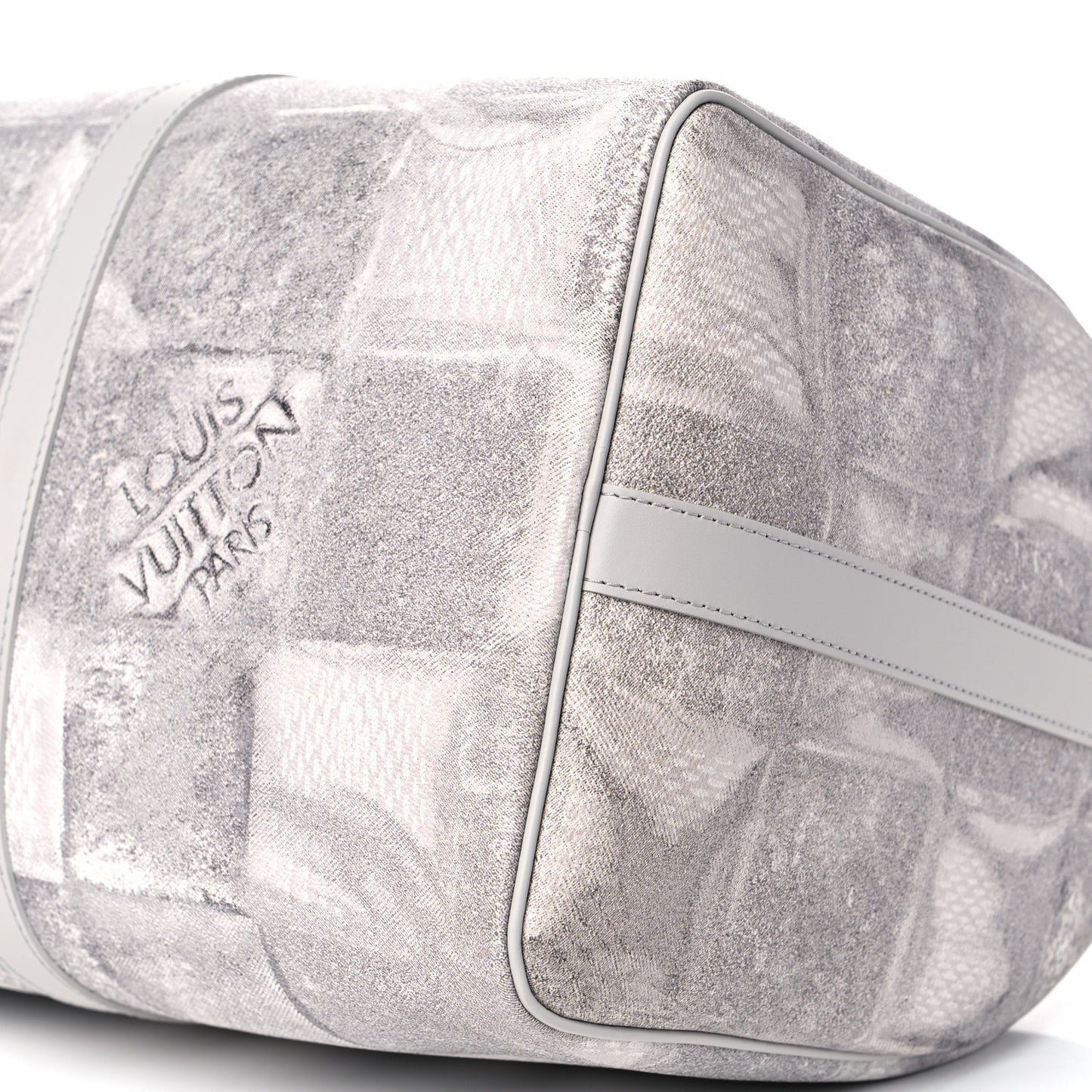 Damier Salt Keepall Bandouliere 50 Stone Grey