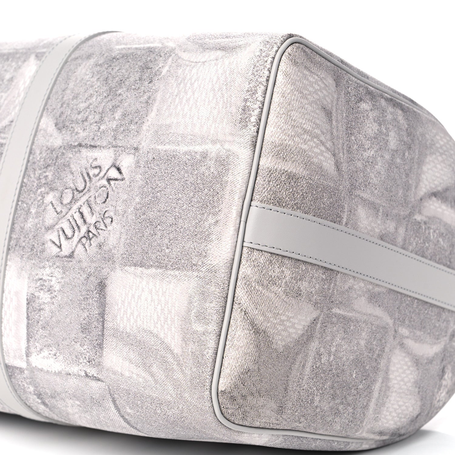 Louis Vuitton Damier Salt Keepall Bandouliere 50 Stone Grey 7 of 10