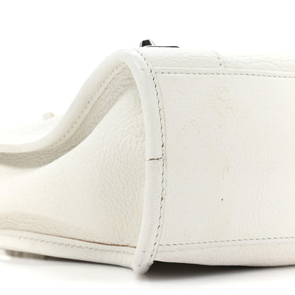 Balenciaga Chevre Silver Metallic Edge Hardware S City White 9 of 17