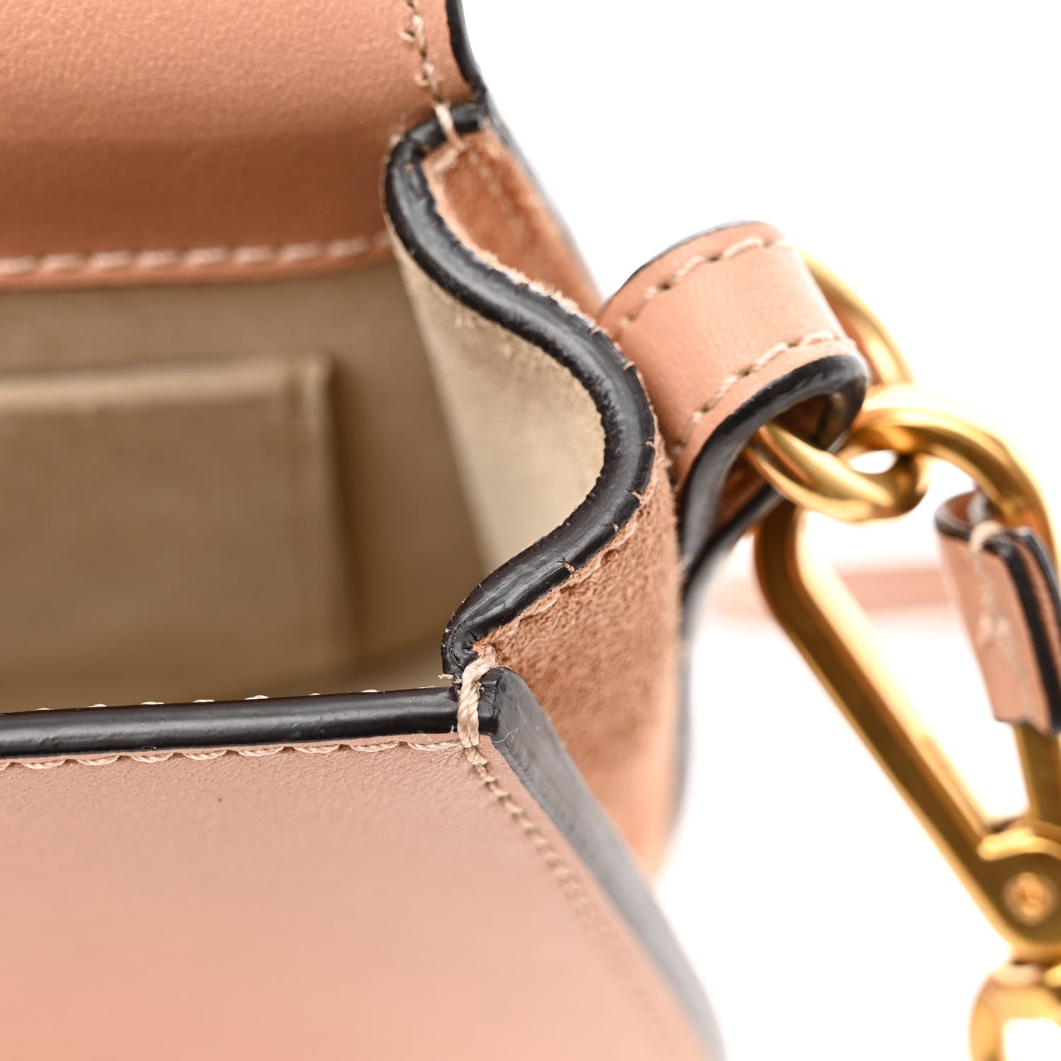 Chloe Calfskin Suede Small Nile Bracelet Bag Biscotti Beige 11 of 12