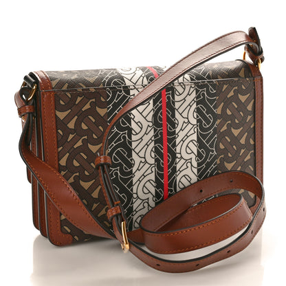 Burberry E-Canvas Monogram Stripe Albion TB Bag Bridle Brown 3 of 9
