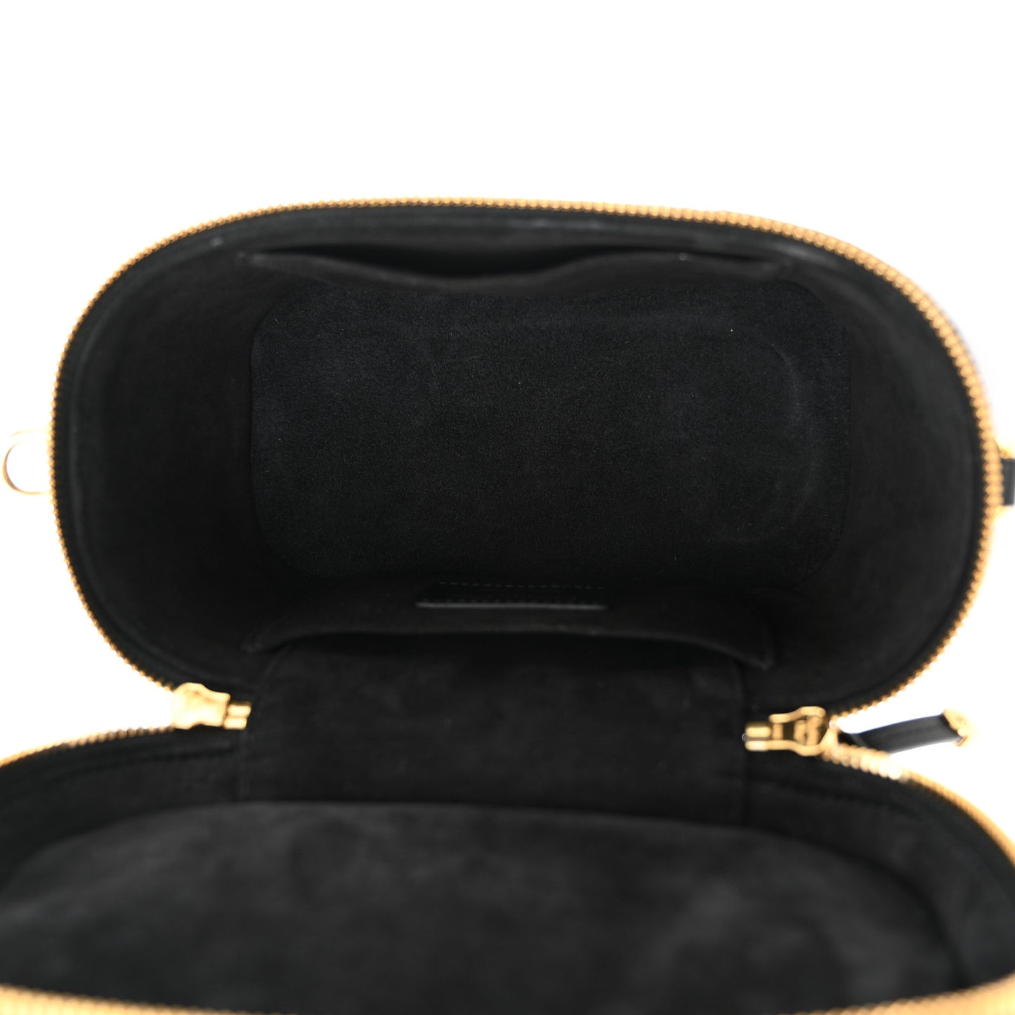 Lambskin Cannage Small Diortravel Vanity Case Black