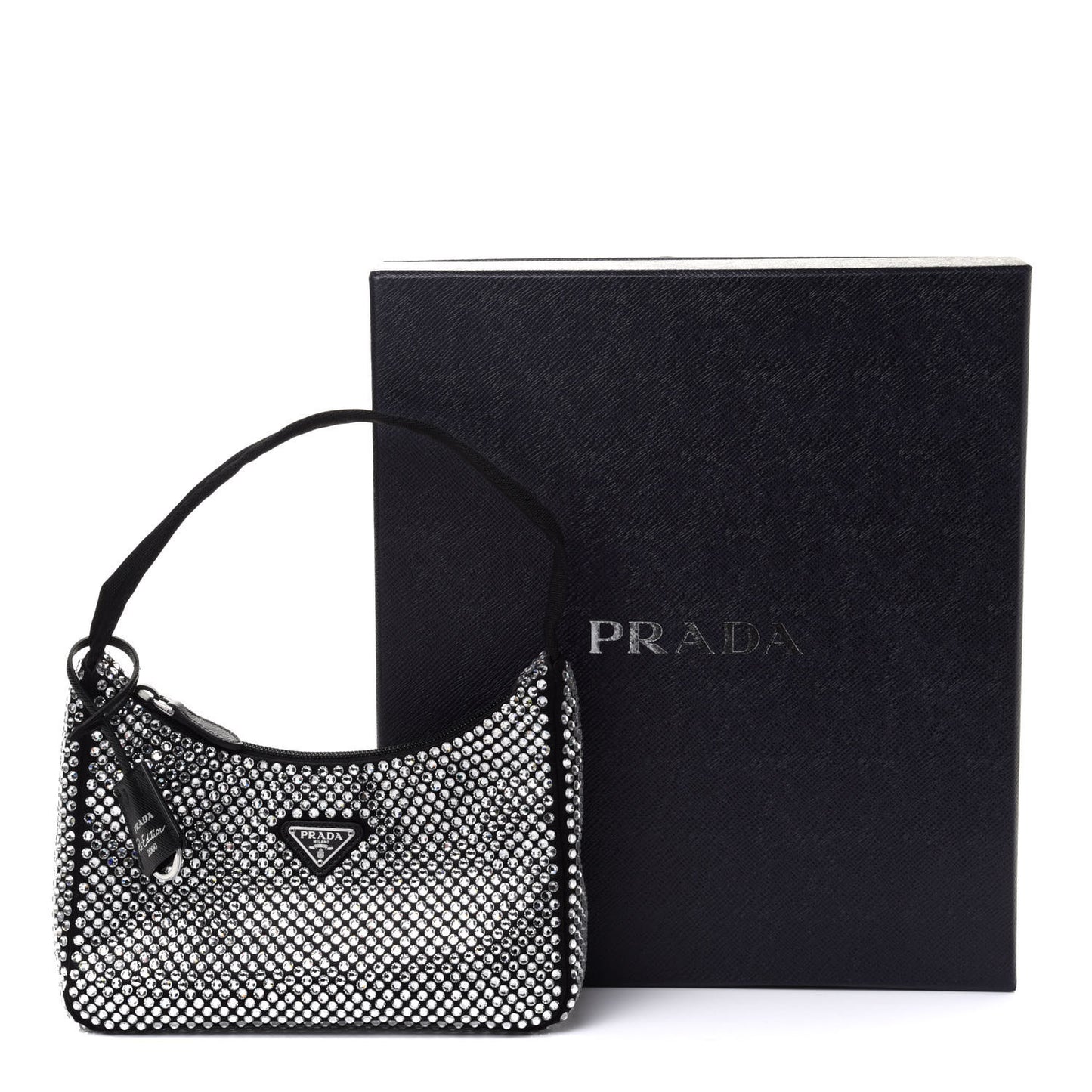 Satin Crystal Mini Re-Edition 2000 Bag Cristal