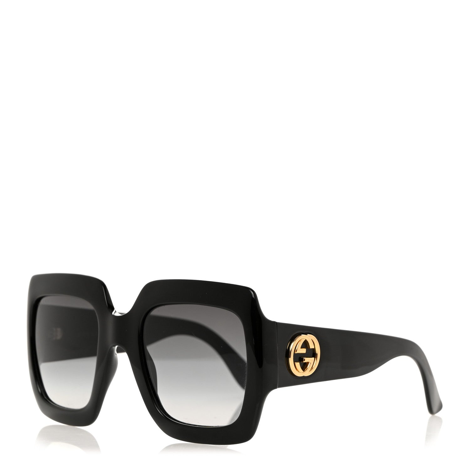 Gucci Acetate Square Frame Sunglasses GG0053S Black 1 of 8