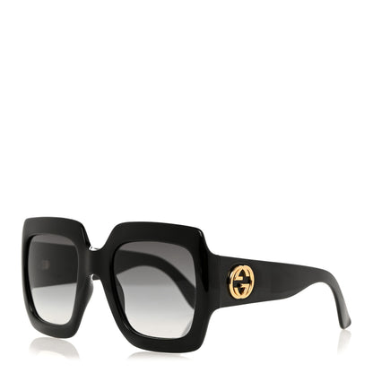 Gucci Acetate Square Frame Sunglasses GG0053S Black 1 of 8