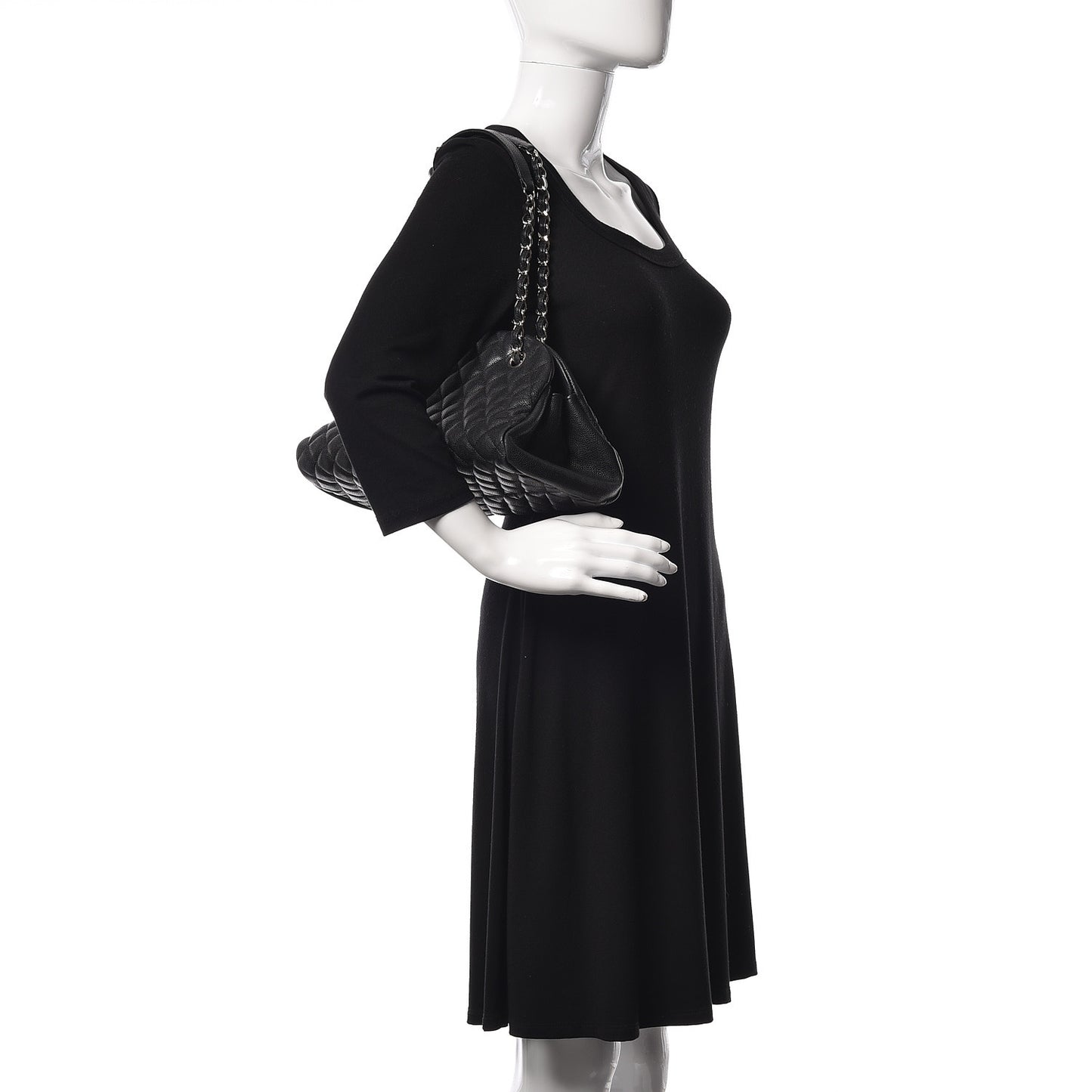 Caviar Quilted Medium Just Mademoiselle Black