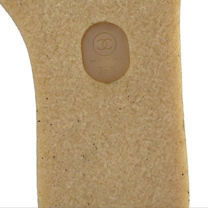 Chanel Suede Calfskin Lace Up Wedge Booties 36.5 Black 7 of 10