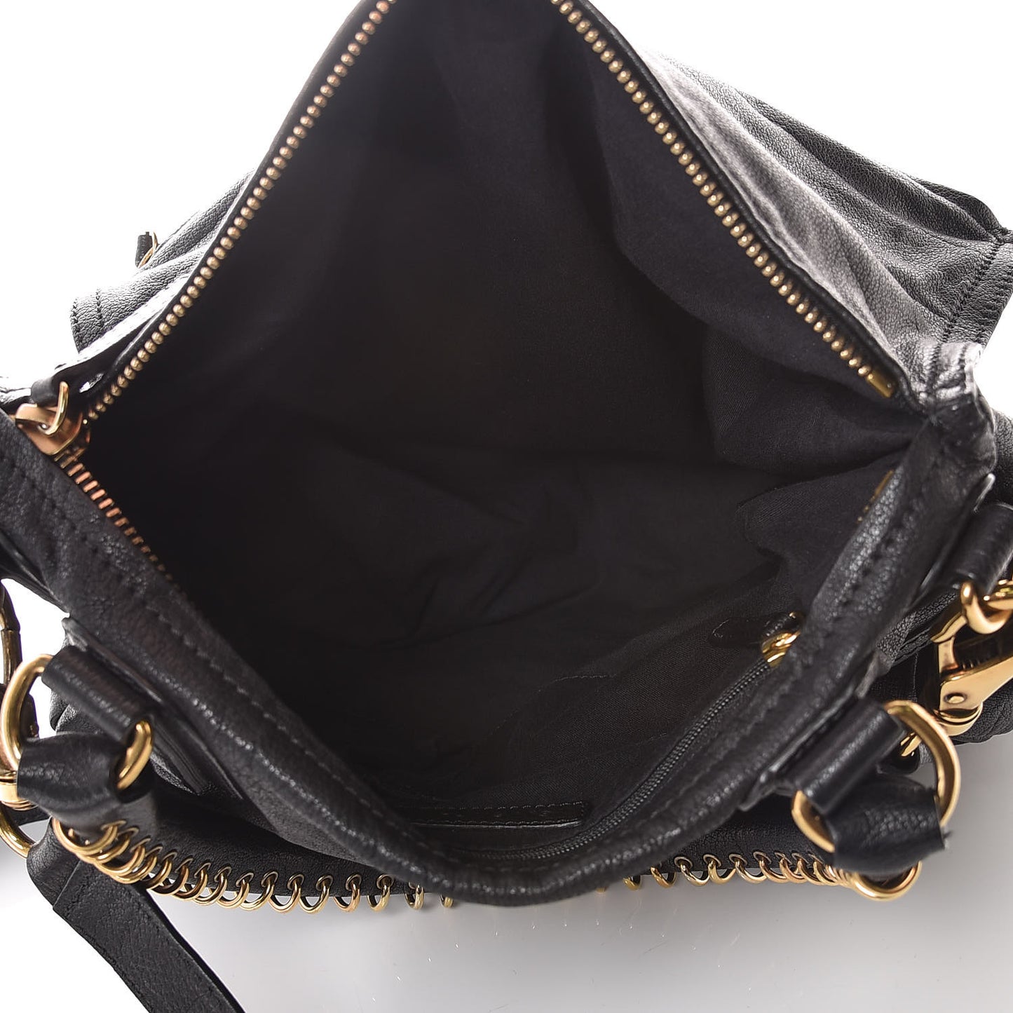 Sugar Goatskin Medium Metal Ring Pandora Black