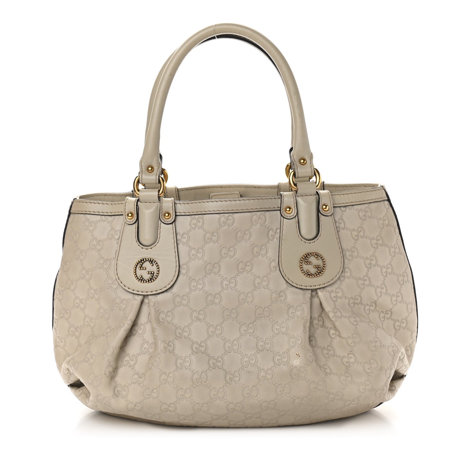 Guccissima Medium Scarlett Stud Tote Off White