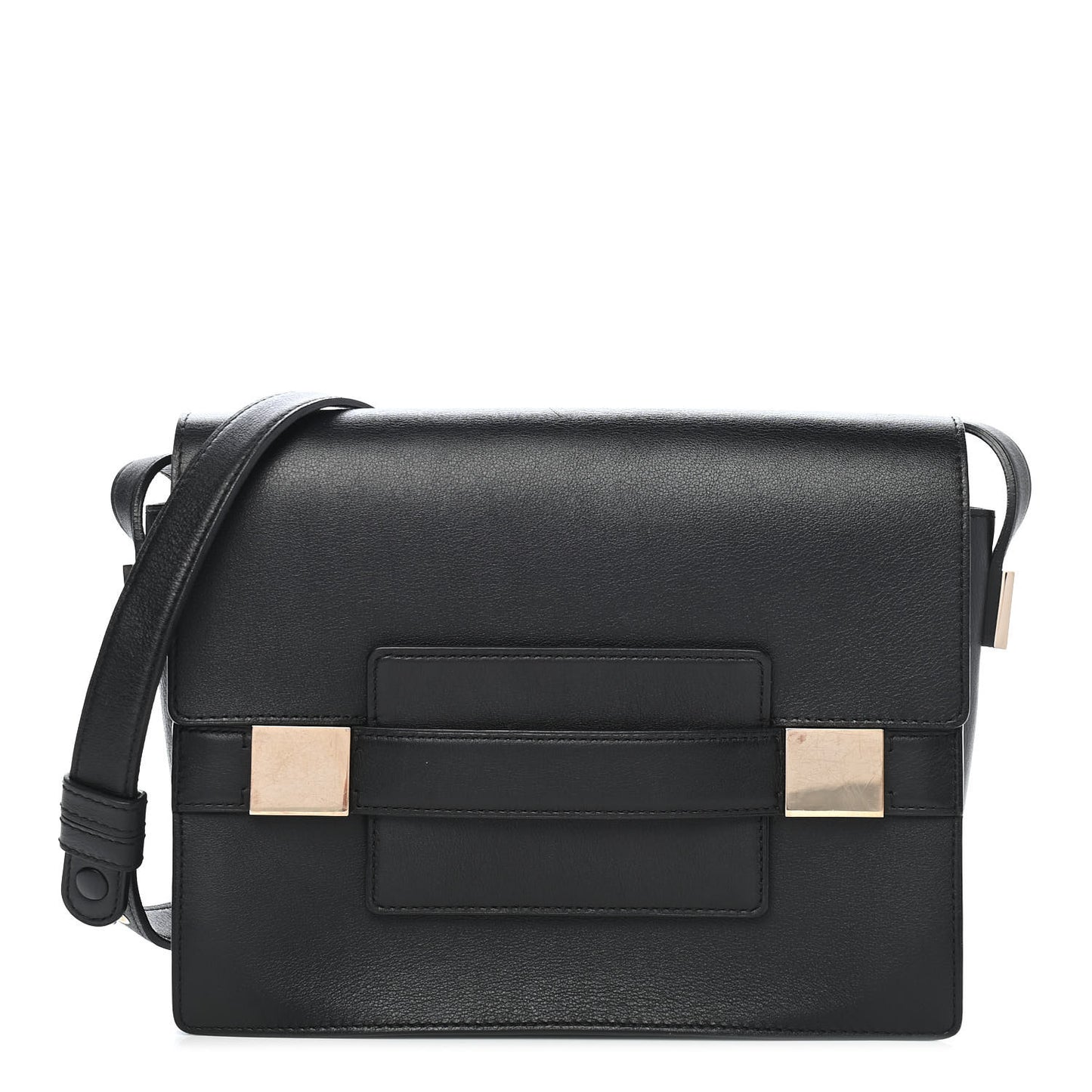 Supple Calfskin PM Madame Shoulder Bag Black