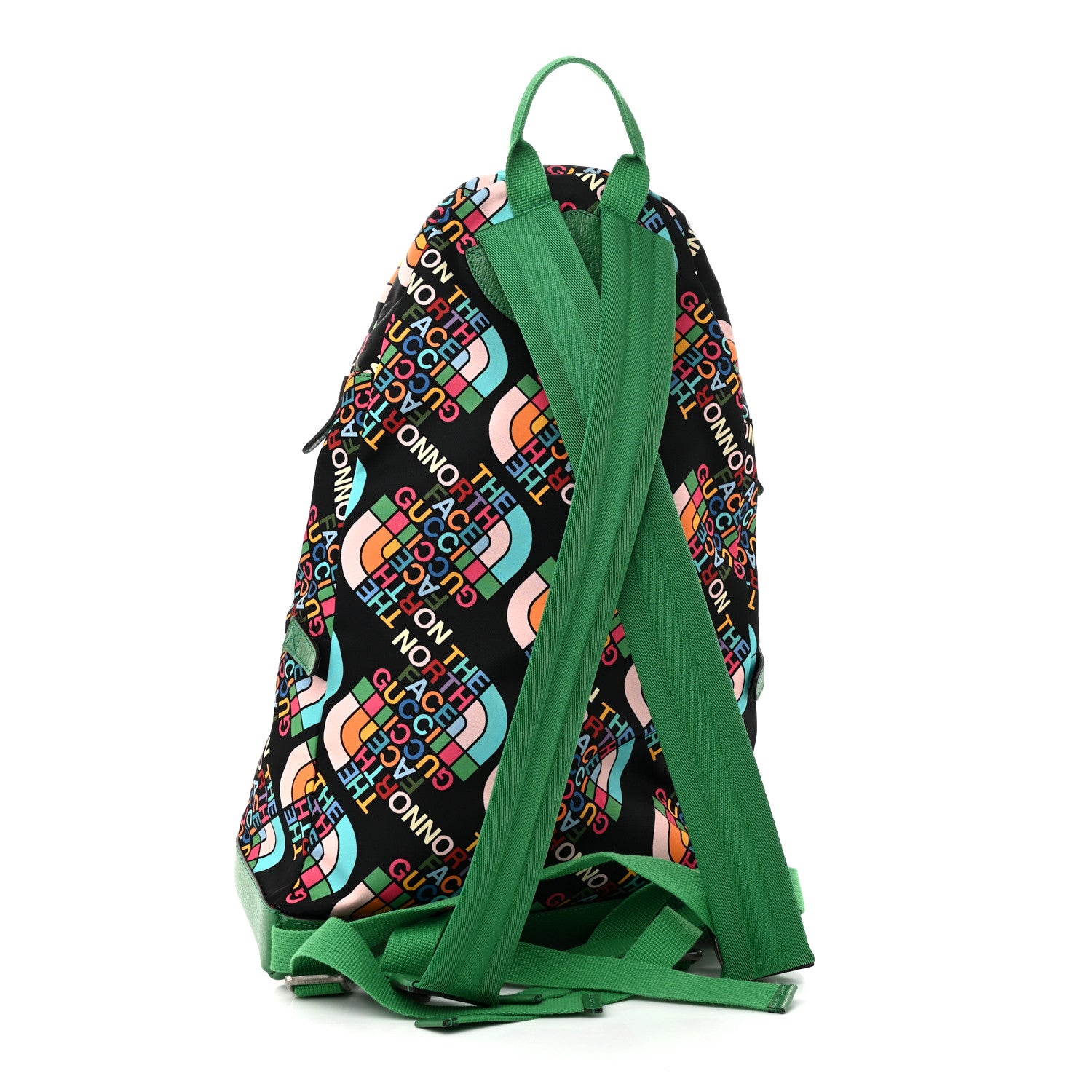 Gucci X THE NORTH FACE Econyl Nylon Medium Backpack Black Multicolor 3 of 15