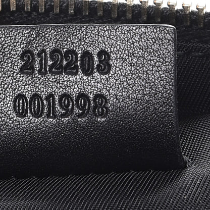 Gucci Guccissima Signature New Britt Wristlet Black 7 of 9