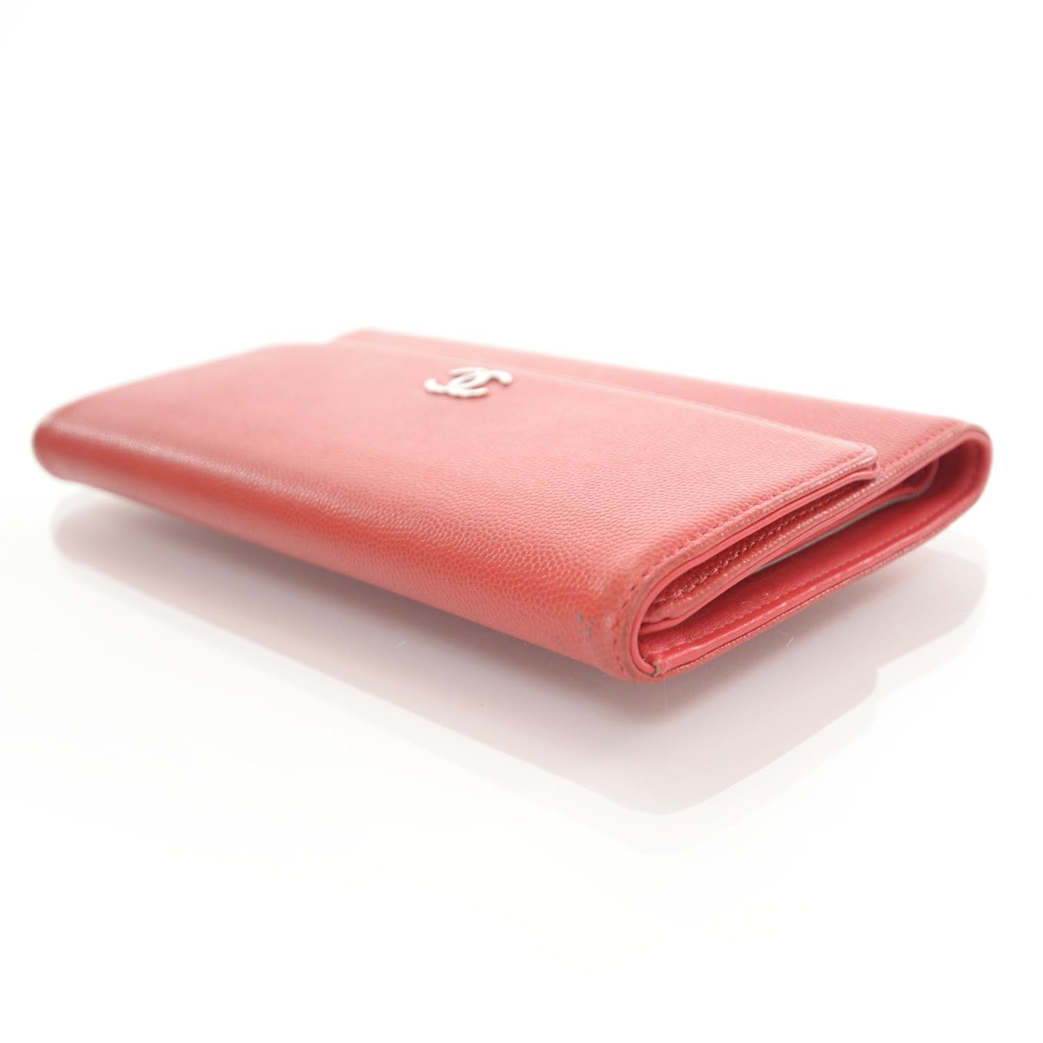 Chanel Caviar CC Large Flap Wallet Red 3 of 8