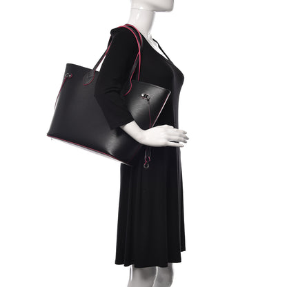 Louis Vuitton Epi Neverfull MM Black Hot Pink 2 of 10
