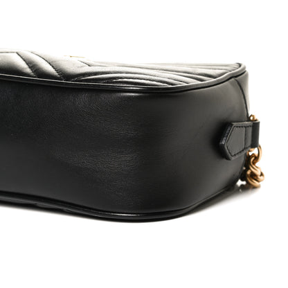 Gucci Calfskin Matelasse Small GG Marmont Chain Shoulder Bag Black 11 of 11