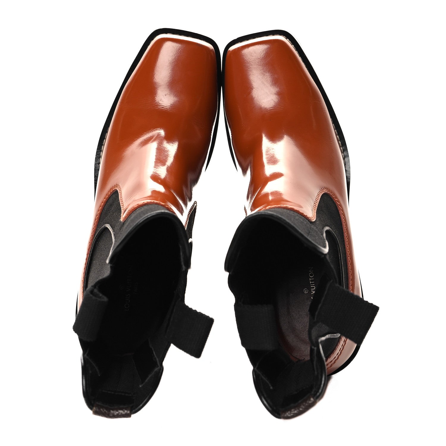 Louis Vuitton Patent Monogram Limitless Ankle Boots 38 Cognac 2 of 11
