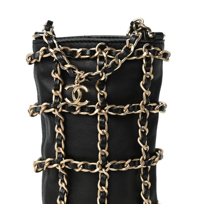 Chanel Lambskin Tech Me Out Clutch With Chain Black 8 of 10