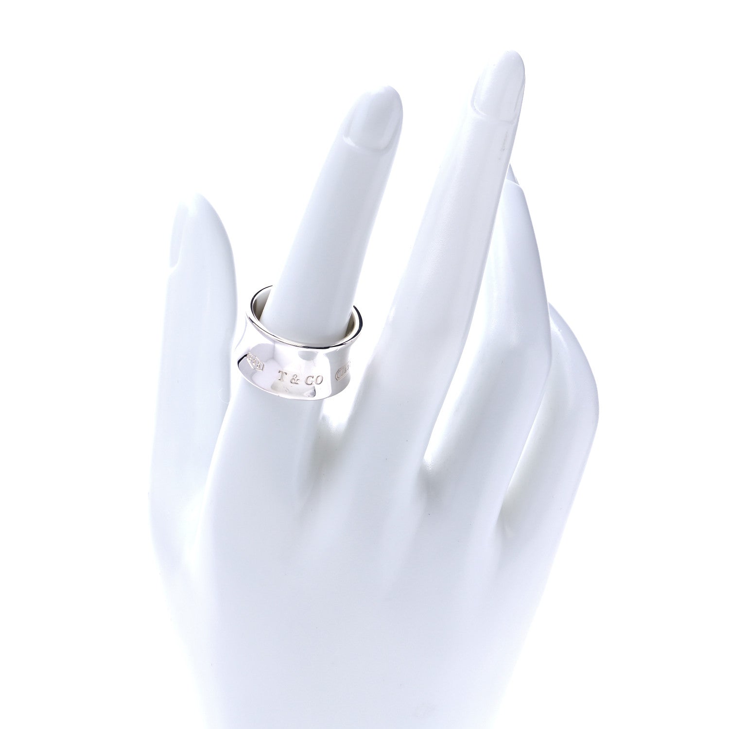 Tiffany Sterling Silver Wide 1837 Ring 56 7.5 2 of 6