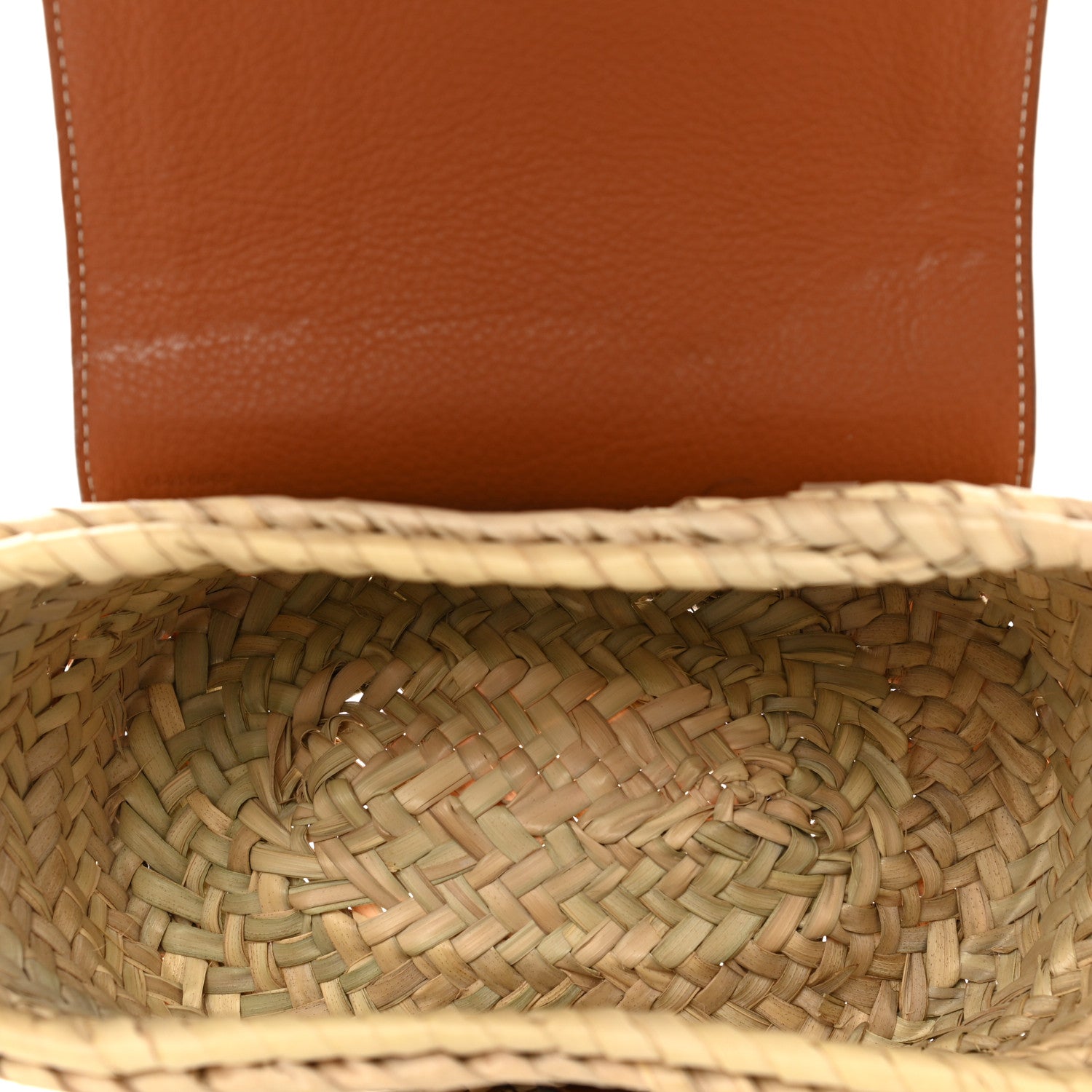 Chloe Raffia Calfskin Marcie Basket Tan 4 of 12