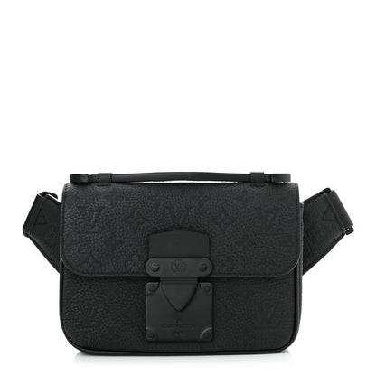 Louis Vuitton Taurillon Monogram S Lock Sling Bag Black 1 of 10