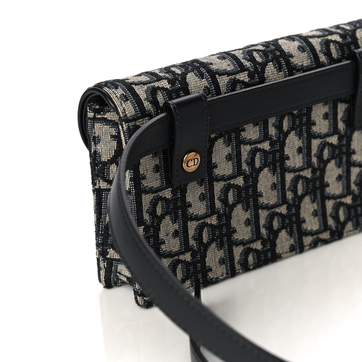 Christian Dior Oblique Saddle Belt Bag Blue 7 of 13