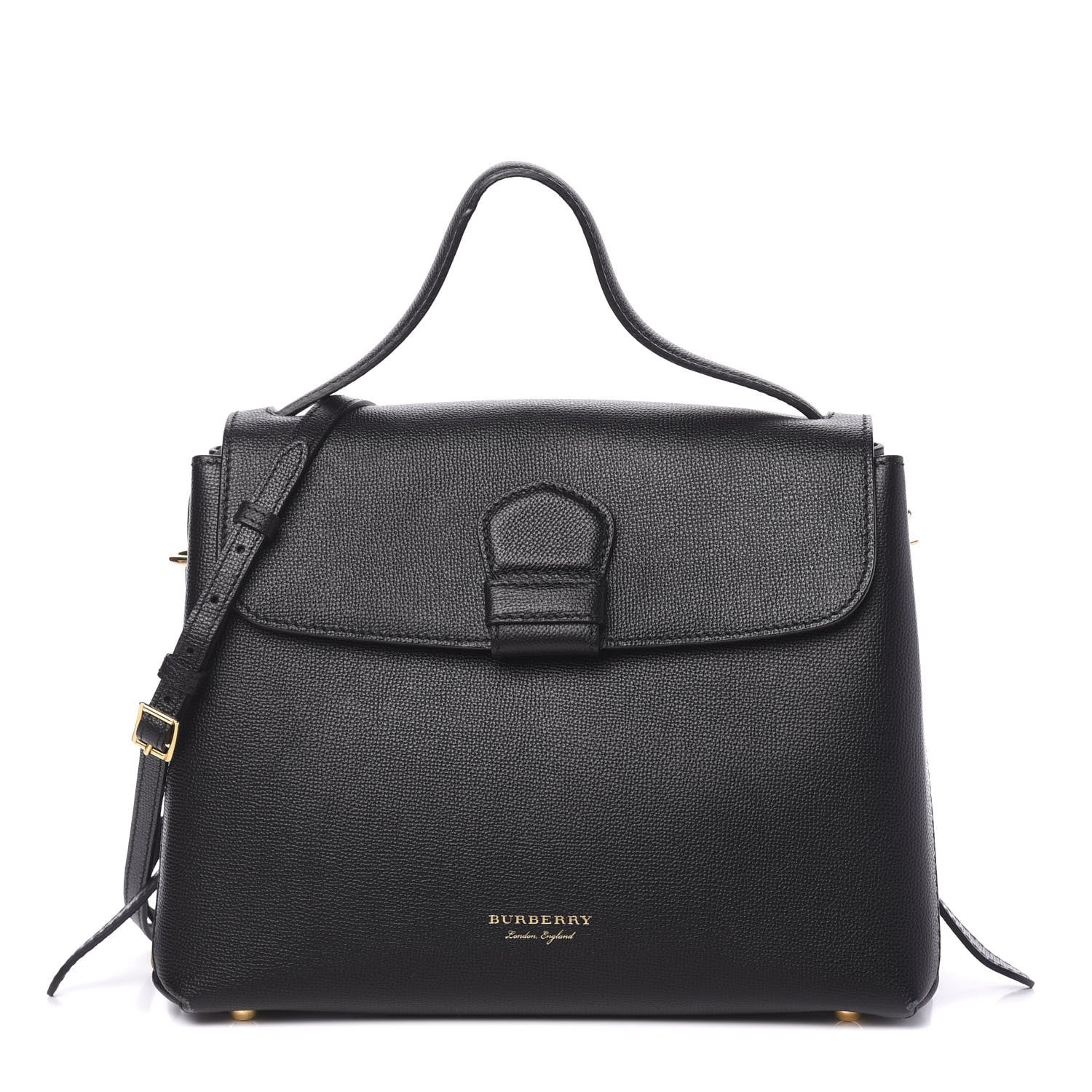 Burberry Derby Calfskin House Check Medium Camberley Black 1 of 15
