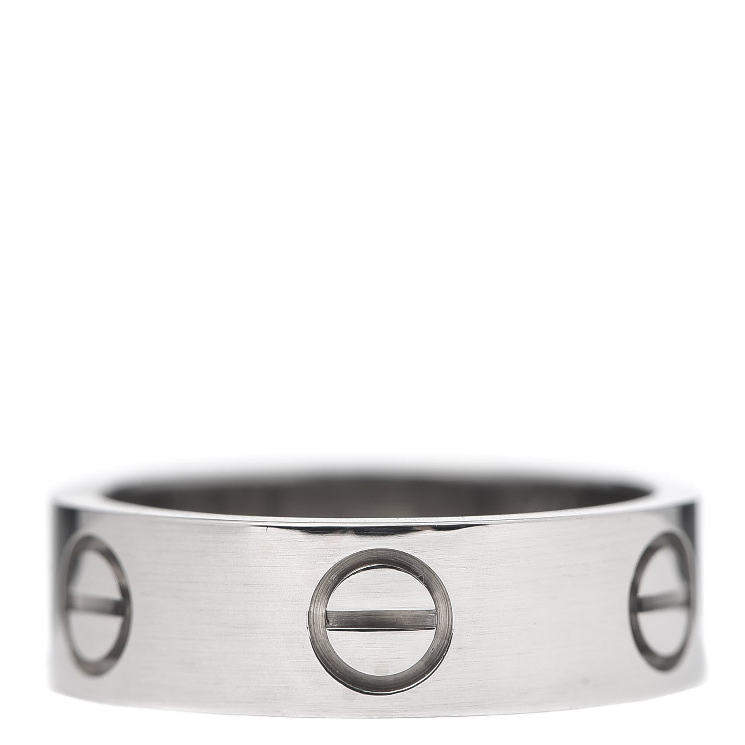 Cartier 18K White Gold 5.5mm LOVE Ring 50 5.25 3 of 4
