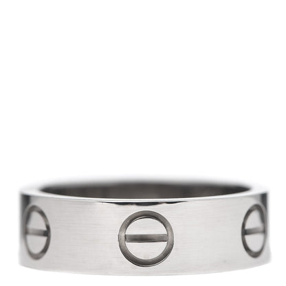 Cartier 18K White Gold 5.5mm LOVE Ring 50 5.25 3 of 4