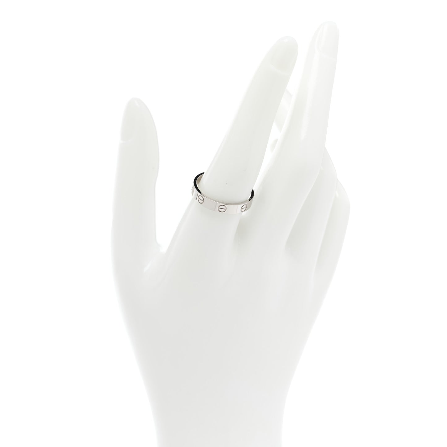 18K White Gold 3.5mm LOVE Wedding Band Ring 58 8.5