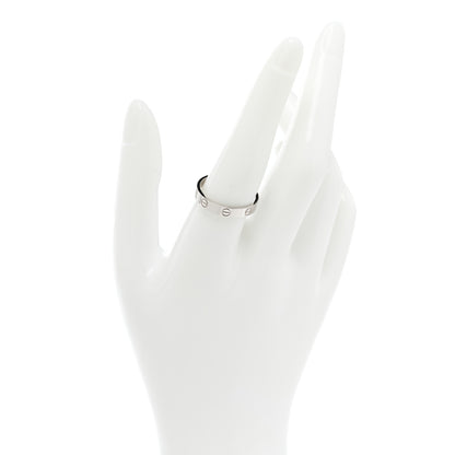 Cartier 18K White Gold 3.5mm LOVE Wedding Band Ring 58 8.5 2 of 4