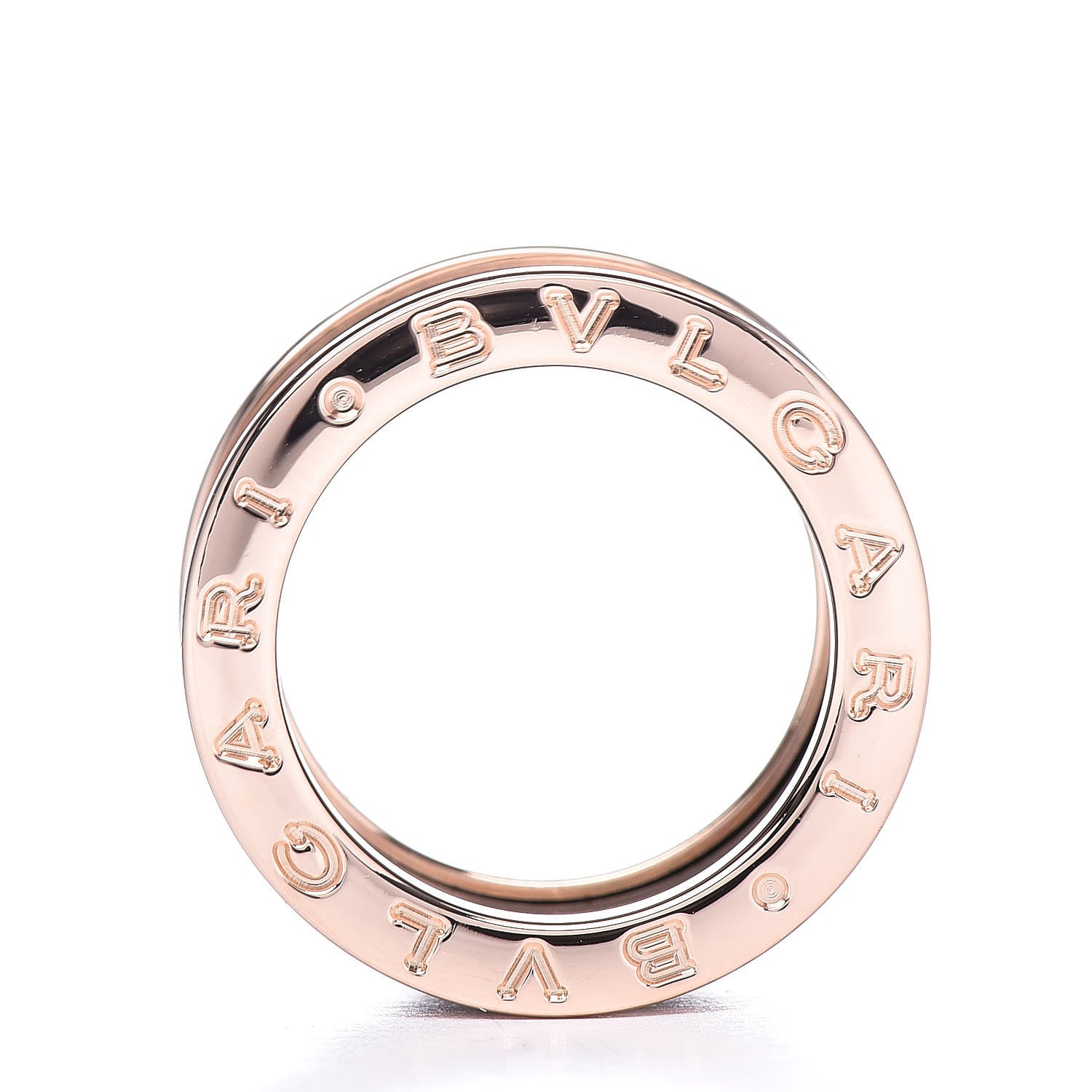 Bulgari 18K Rose Gold Black Ceramic B.Zero1 Four-Band Ring 49 4.75 4 of 7