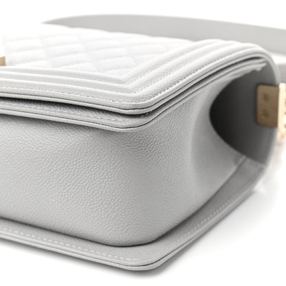 Chanel Caviar Quilted Medium Boy Flap Grey 9 of 9