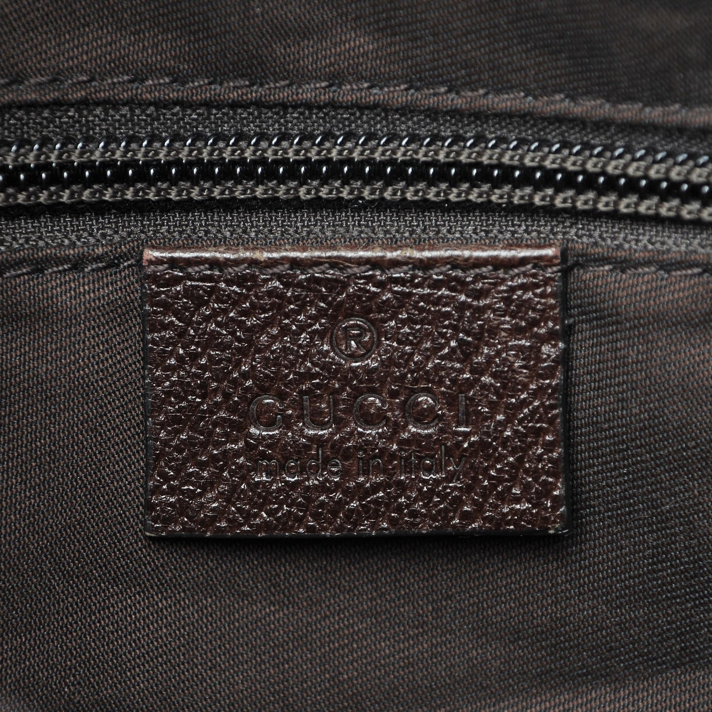 Monogram Web Medium Half Moon Hobo Dark Brown