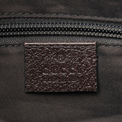 Gucci Monogram Web Medium Half Moon Hobo Dark Brown 6 of 8