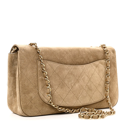 Chanel Suede Calfskin Small Souplissimo Maxi Flap Dark Beige 3 of 11