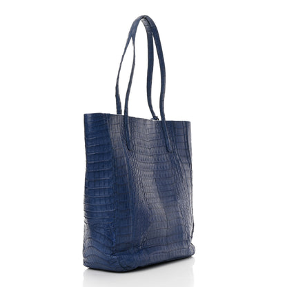 Nancy Gonzalez Crocodile Leaf Tote Electric Blue 3 of 16