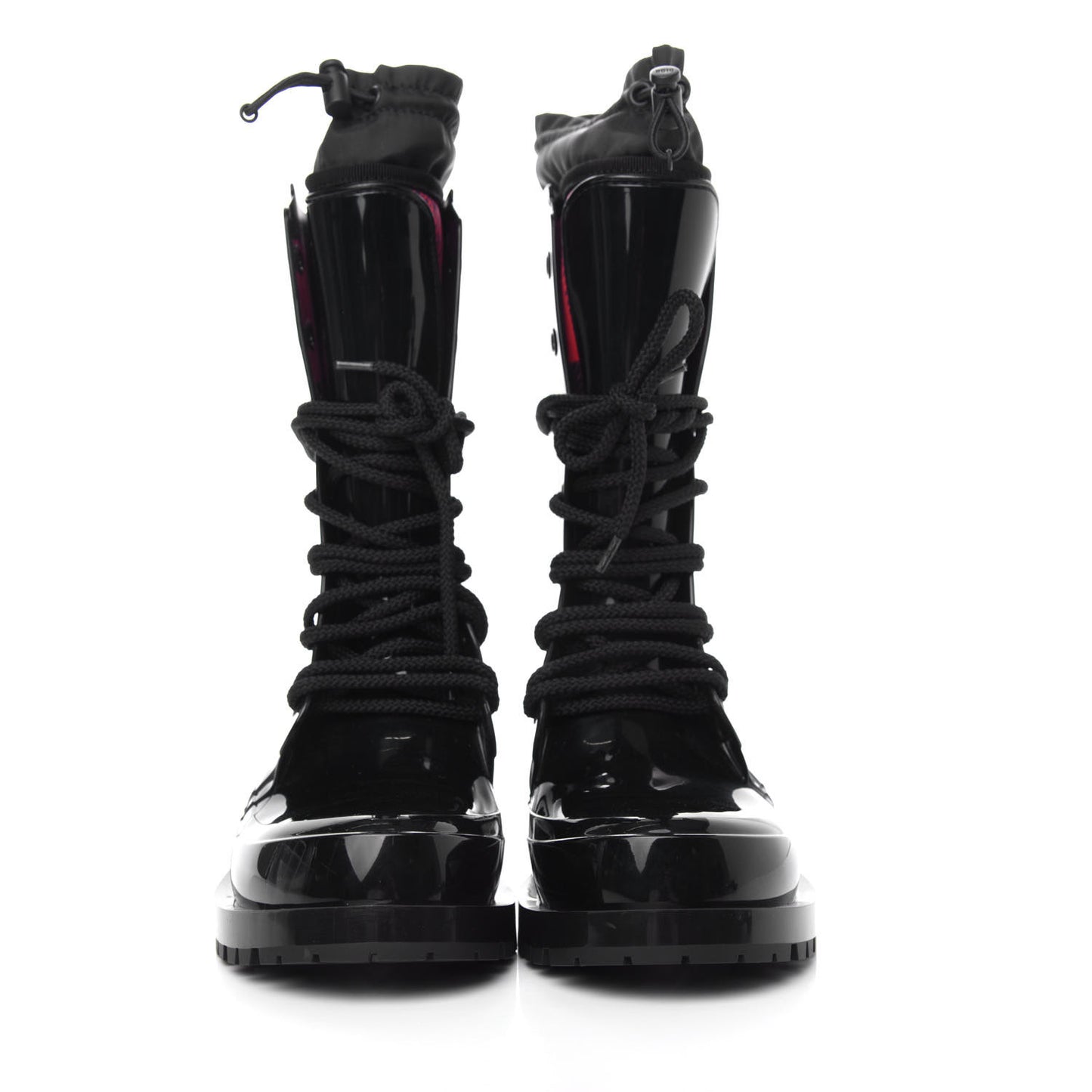 Shiny Rubber Diorcamp Low Boots 35 Black