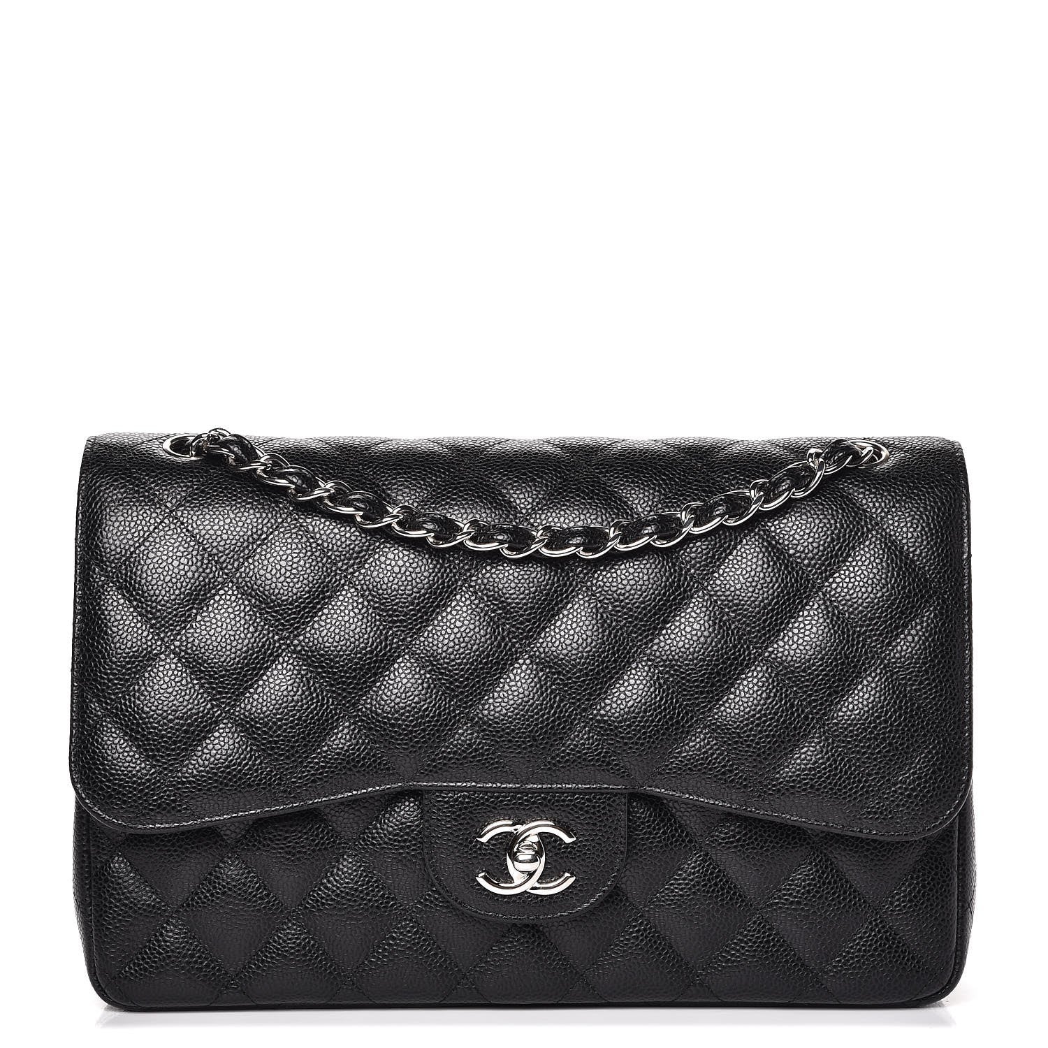 Chanel Caviar Quilted Jumbo Double Flap Black 1 of 7