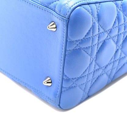 Christian Dior Lambskin Cannage Medium Lady Dior Blue Persan 10 of 10