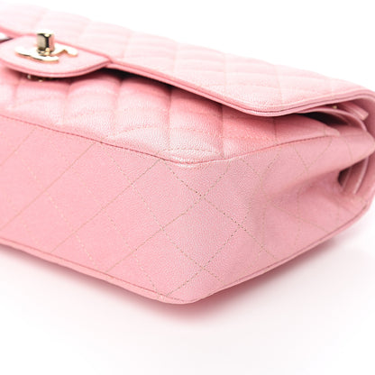 Chanel Iridescent Caviar Quilted Medium Double Flap Rose Pink 7 of 9