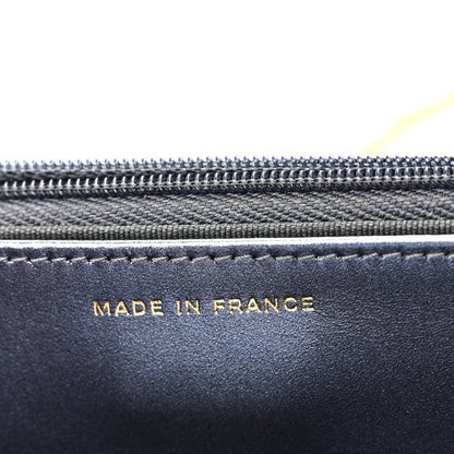 Chanel Metallic Calfskin Quilted Wallet On Chain WOC Navy Blue 7 of 12