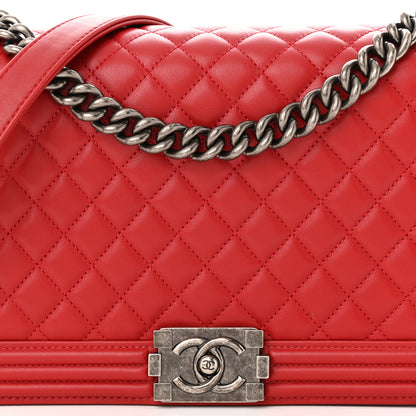 Chanel Calfskin Quilted New Medium Boy Flap Red 8 of 11