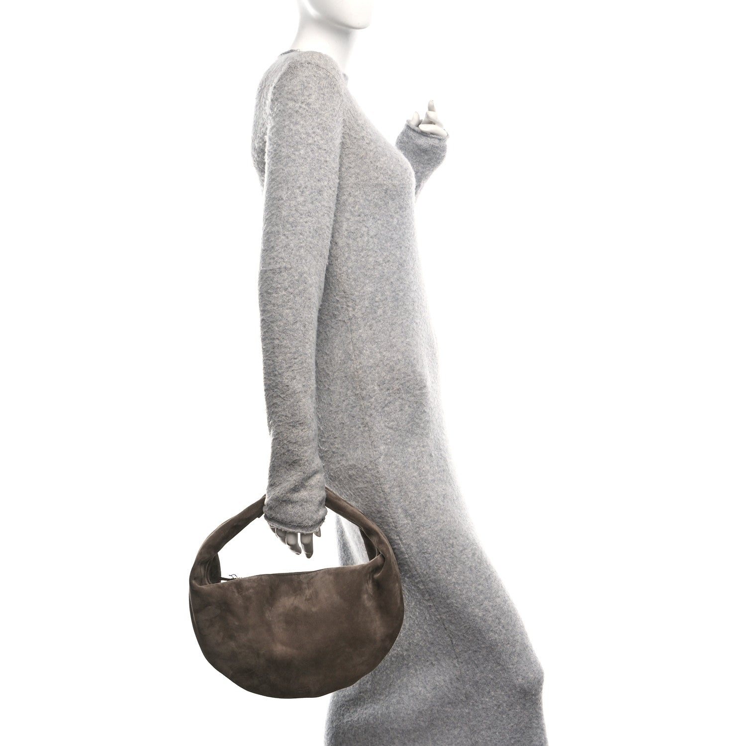 Khaite Suede Calfskin Medium Olivia Hobo Toffee 2 of 10