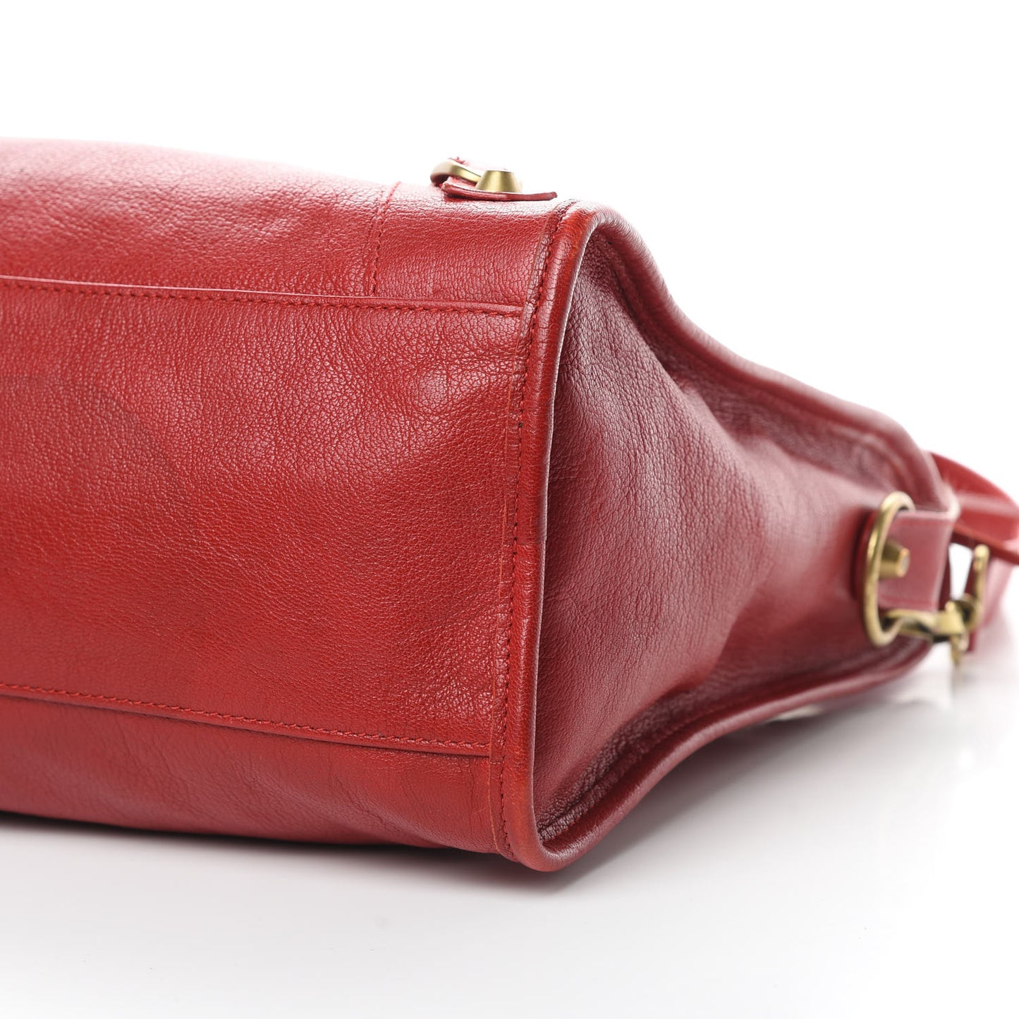 Sugar Goatskin Classic Gold Hardware City Rouge Rouge Coquelicot