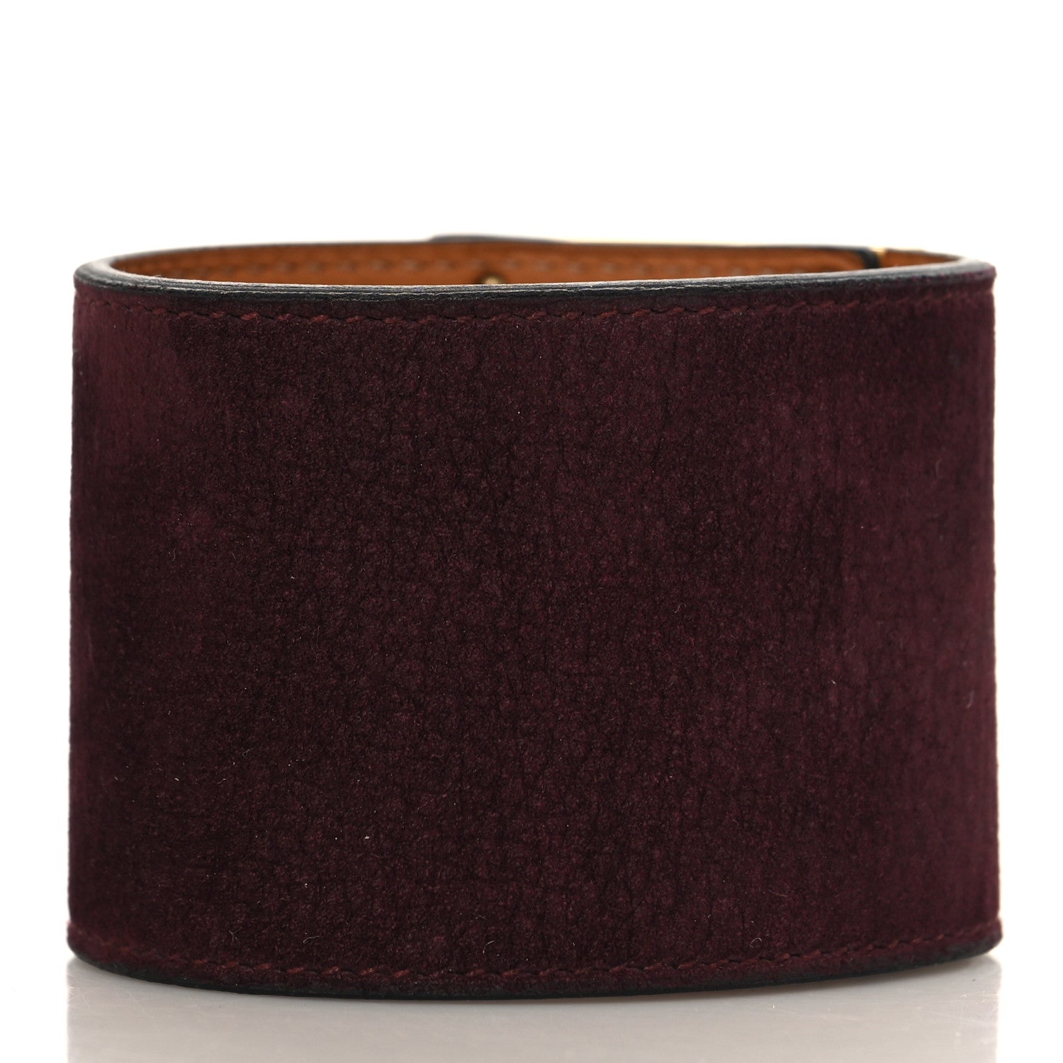 Hermes Veau Doblis Suede Kelly Dog Extreme Bracelet S Prune 3 of 6