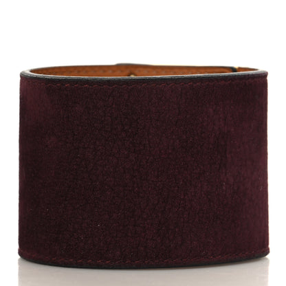 Hermes Veau Doblis Suede Kelly Dog Extreme Bracelet S Prune 3 of 6