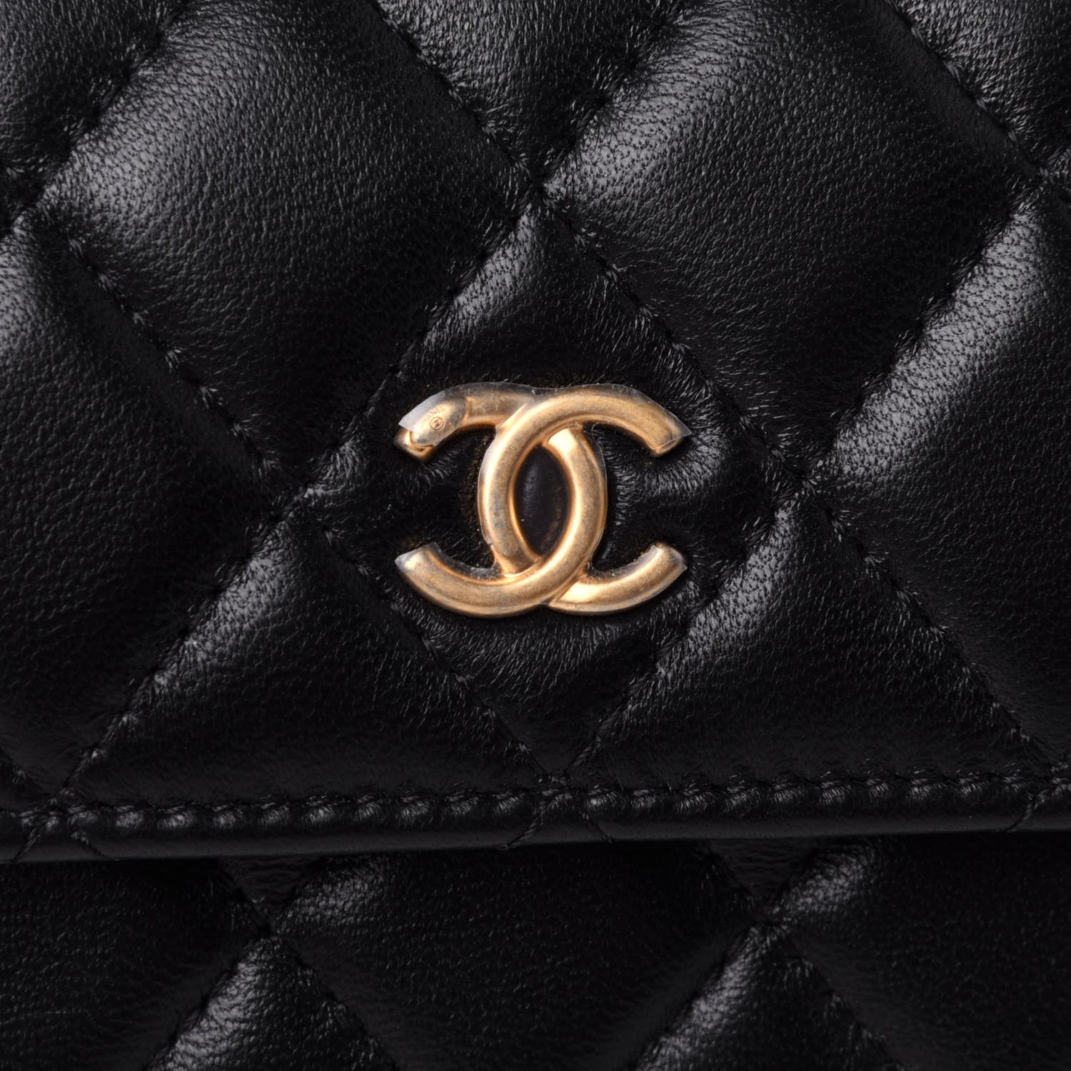 Chanel Lambskin Quilted Pearl Crush Clutch With Chain Black 11 of 13
